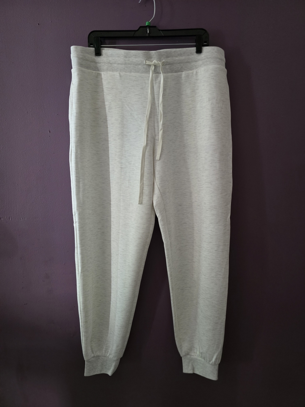 NWT And Now This Plus Size 1X Ivory High Rise Drawstring Joggers